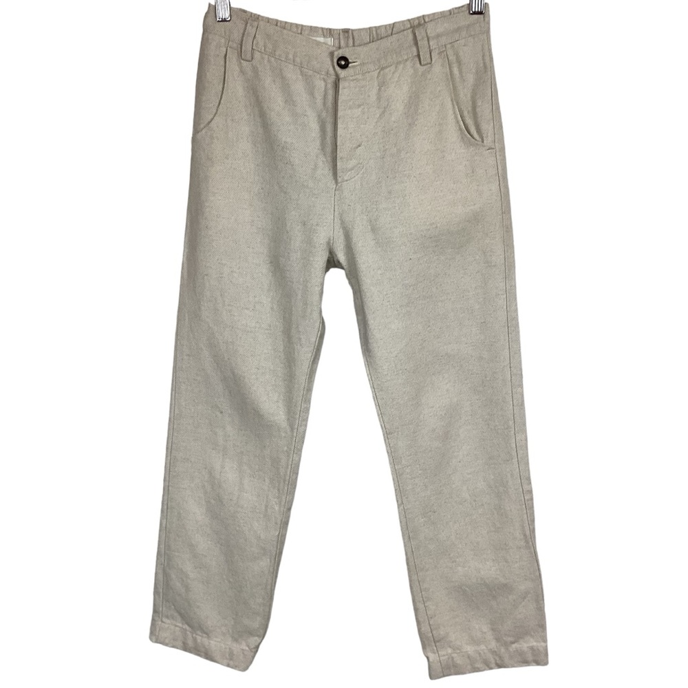 NostraSantissima Cotton Linen High Rise Crop Pant